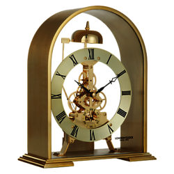 London Clock Company Arch Skeleton Mantel Clock, Gold